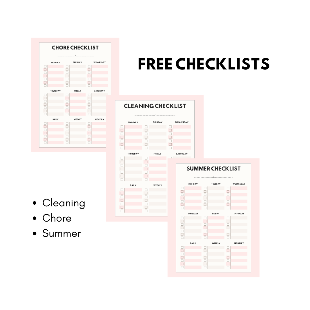 Free Printables: Mom and Kid Checklists