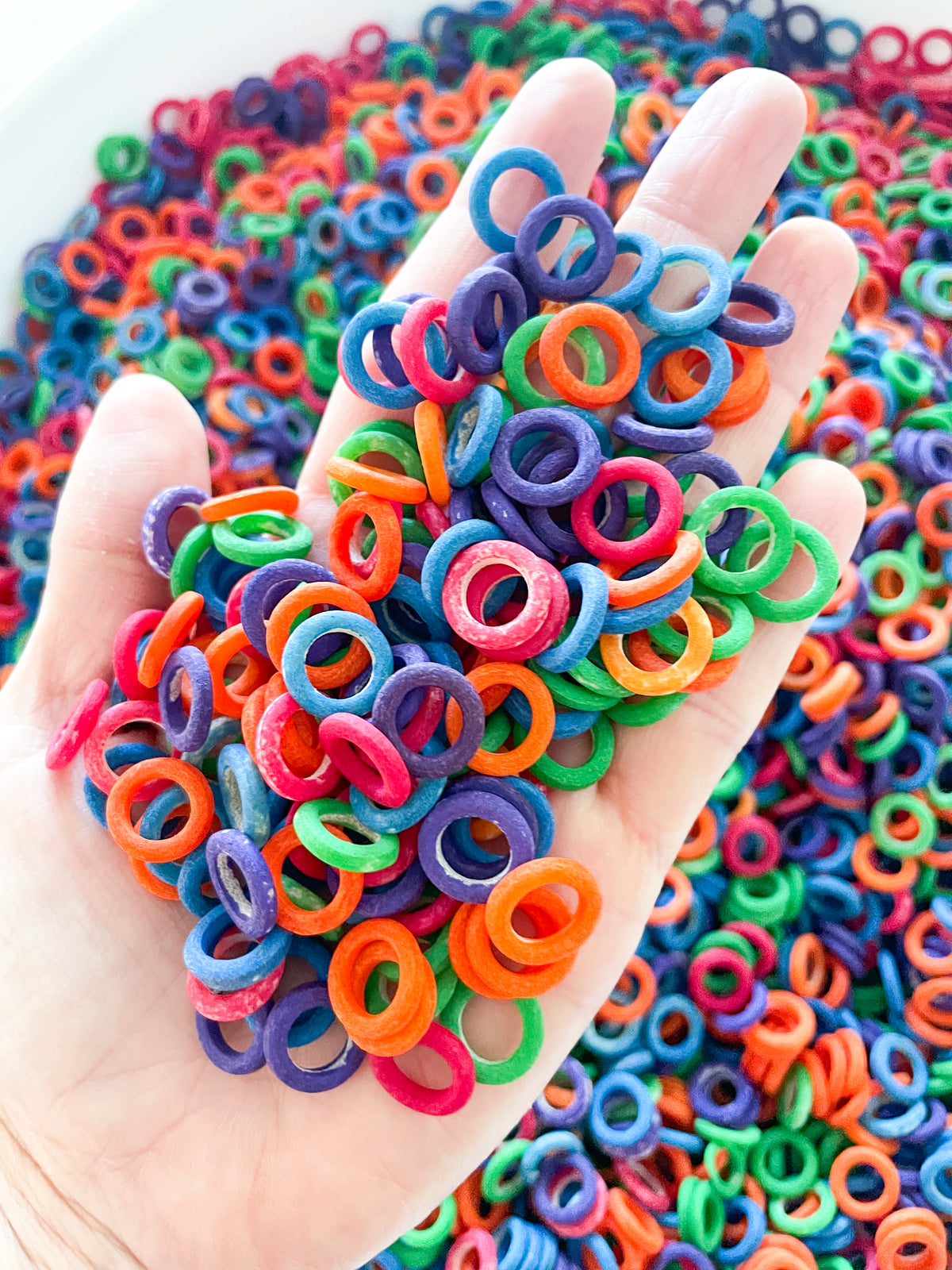 Colored Pasta Rings: Sensory Fun + 6 Ways to Play – Stay at Home ...