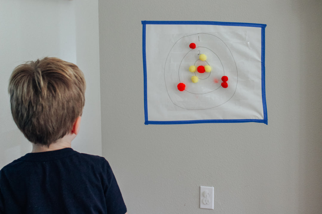 DIY Sticky Dart Board for Kids